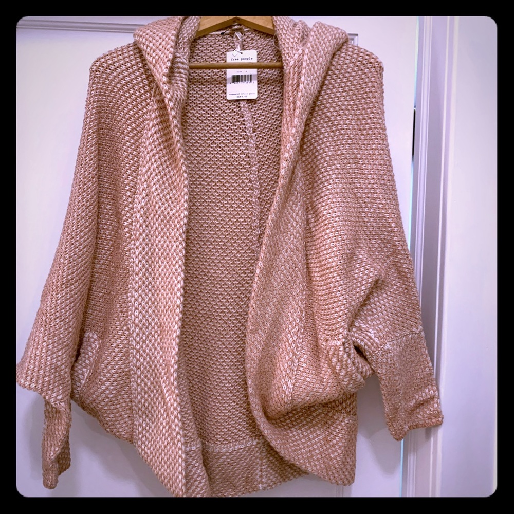 NWT Free People Hooded Cardigan